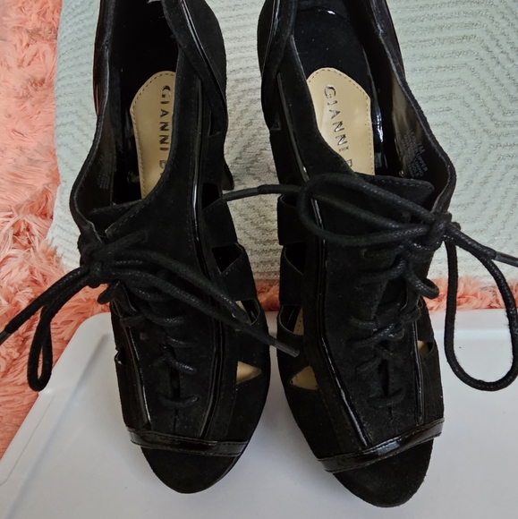 New!Gianni Bini Platform Lace up Heels(Suede/Leather) - Picture 4 of 6